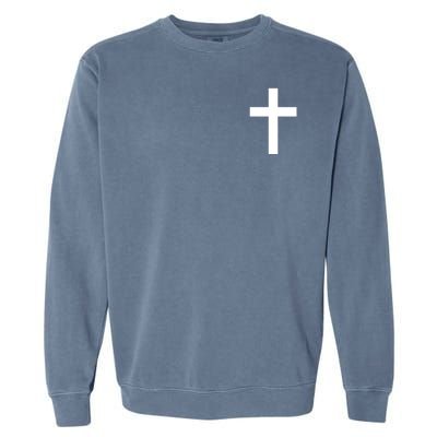 Pocket Cross Logo Garment-Dyed Sweatshirt