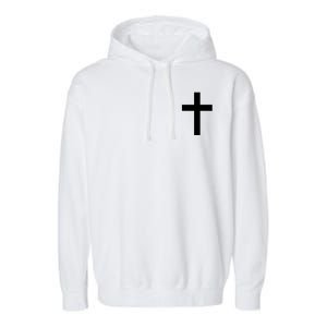 Pocket Cross Logo Garment-Dyed Fleece Hoodie