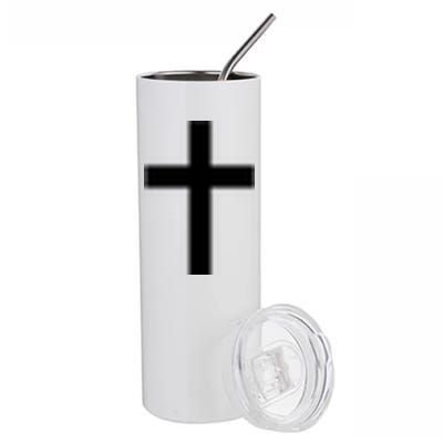 Pocket Cross Logo Stainless Steel Tumbler