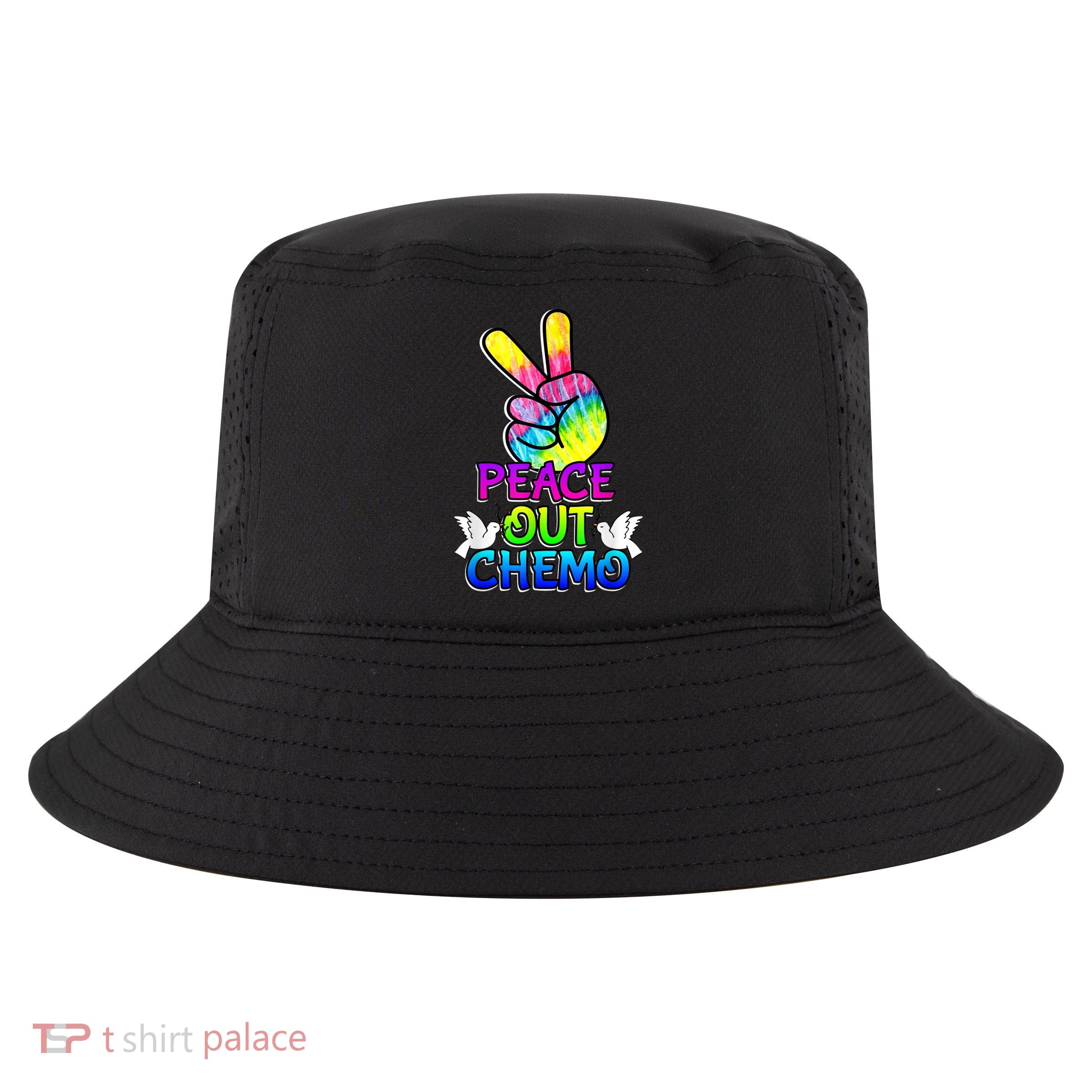 PeaceOut Chemo Last Day Of Chemo End Chemotherapy Cancer Cool Comfort Performance Bucket Hat