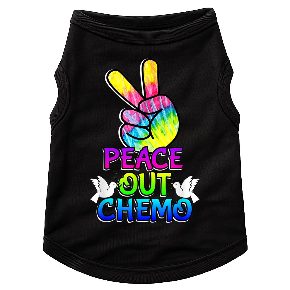 PeaceOut Chemo Last Day Of Chemo End Chemotherapy Cancer Doggie Tank