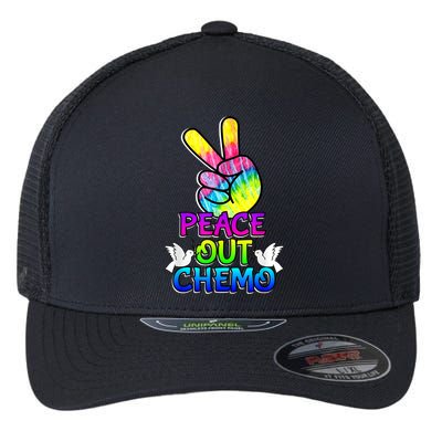 PeaceOut Chemo Last Day Of Chemo End Chemotherapy Cancer Flexfit Unipanel Trucker Cap