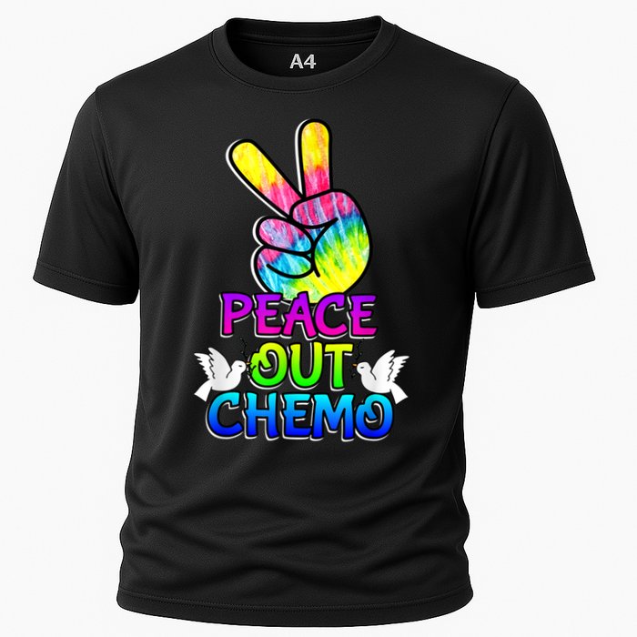 PeaceOut Chemo Last Day Of Chemo End Chemotherapy Cancer Cooling Performance Crew T-Shirt