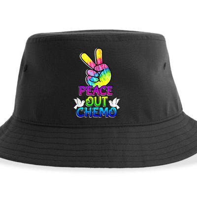 PeaceOut Chemo Last Day Of Chemo End Chemotherapy Cancer Sustainable Bucket Hat