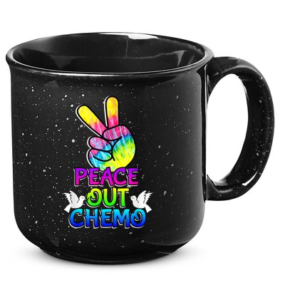 PeaceOut Chemo Last Day Of Chemo End Chemotherapy Cancer 15oz Campfire Ceramic Mug
