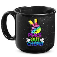 PeaceOut Chemo Last Day Of Chemo End Chemotherapy Cancer 15oz Campfire Ceramic Mug