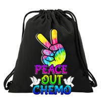 PeaceOut Chemo Last Day Of Chemo End Chemotherapy Cancer Drawstring Bag