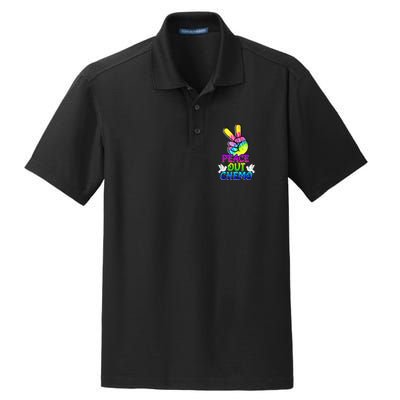 PeaceOut Chemo Last Day Of Chemo End Chemotherapy Cancer Dry Zone Grid Polo