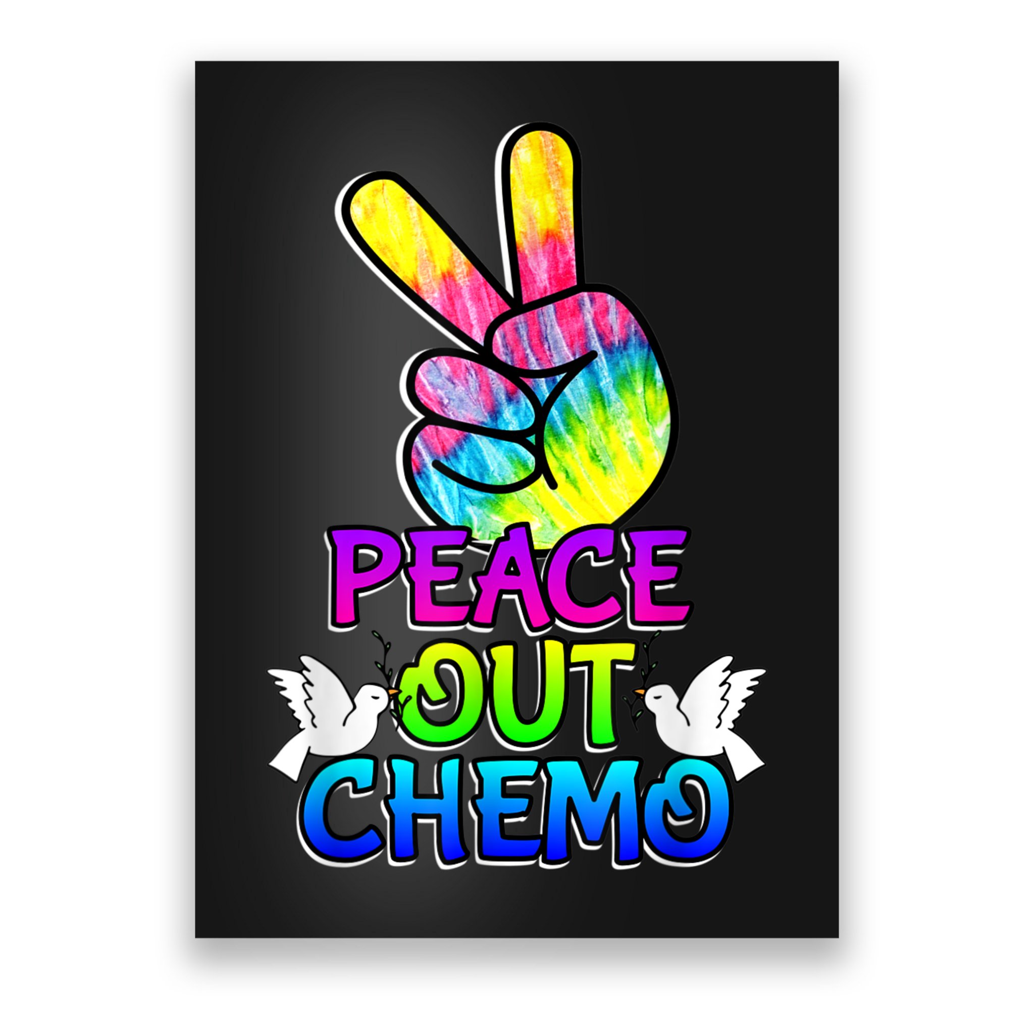 PeaceOut Chemo Last Day Of Chemo End Chemotherapy Cancer Poster