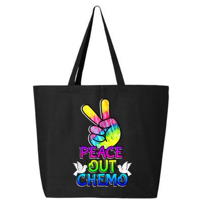 PeaceOut Chemo Last Day Of Chemo End Chemotherapy Cancer 25L Jumbo Tote