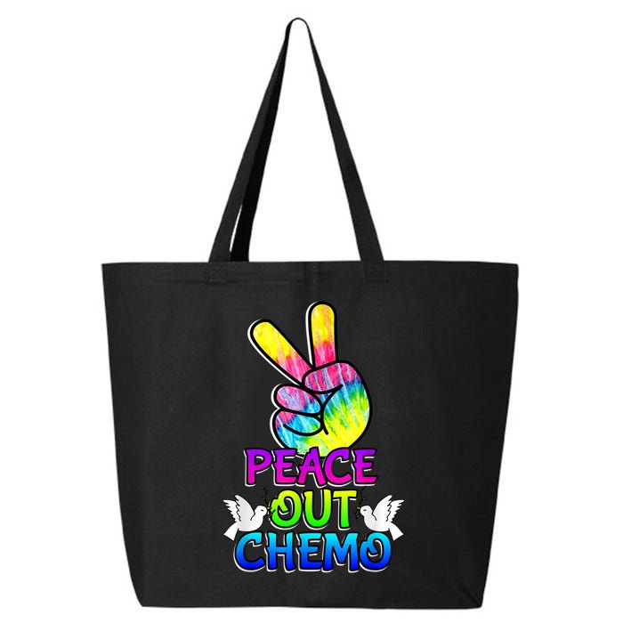 PeaceOut Chemo Last Day Of Chemo End Chemotherapy Cancer 25L Jumbo Tote