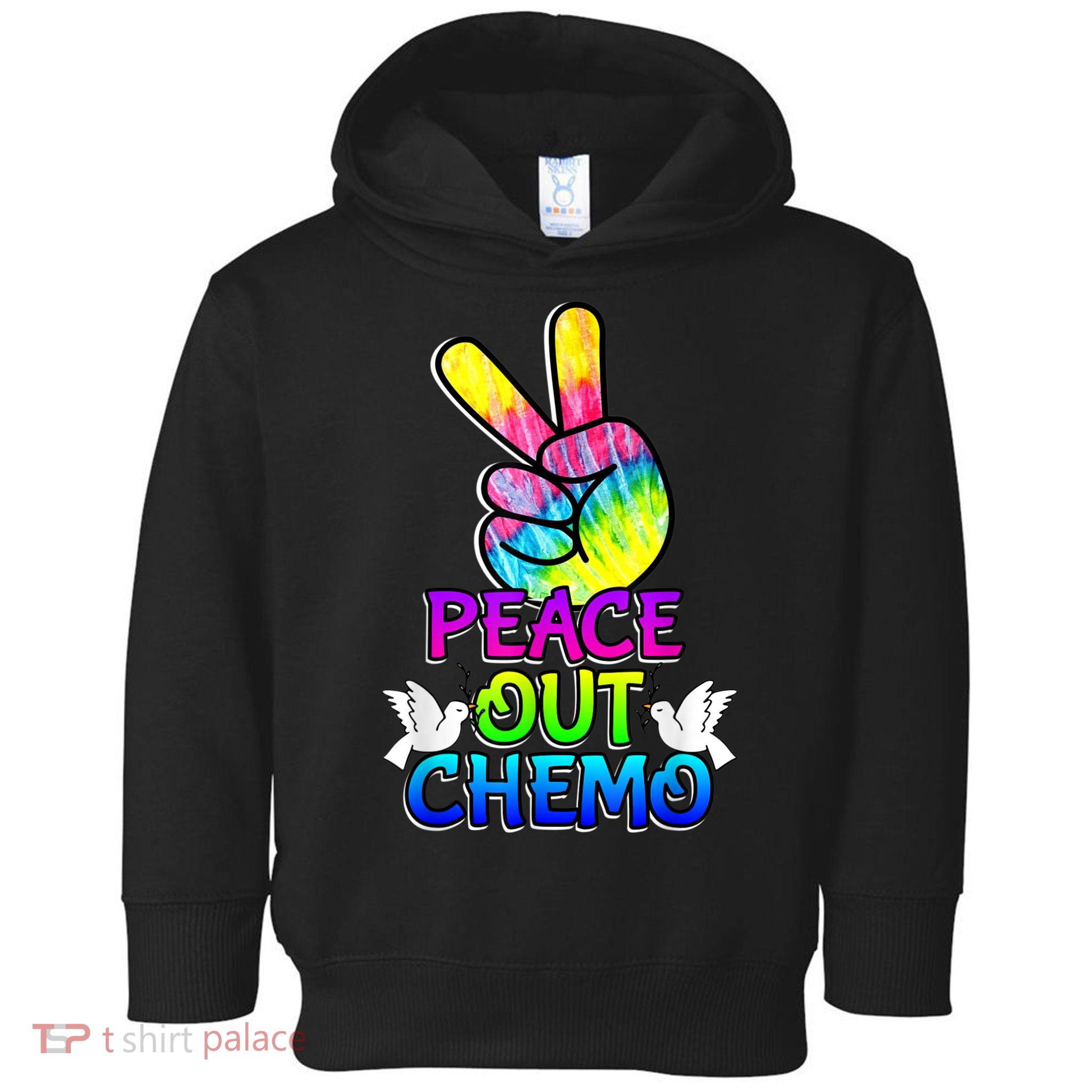 PeaceOut Chemo Last Day Of Chemo End Chemotherapy Cancer Toddler Hoodie