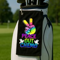 PeaceOut Chemo Last Day Of Chemo End Chemotherapy Cancer Golf Towel