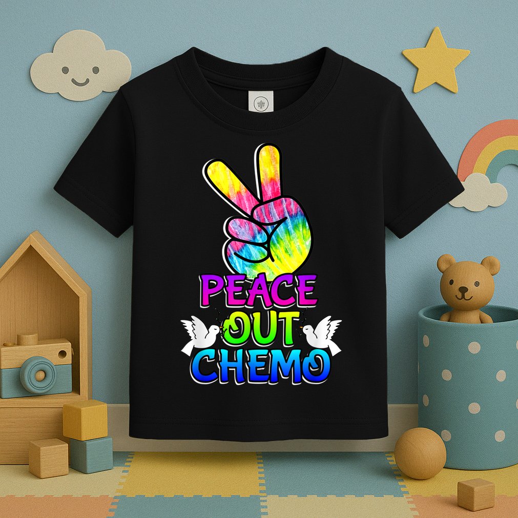 PeaceOut Chemo Last Day Of Chemo End Chemotherapy Cancer Toddler T-Shirt