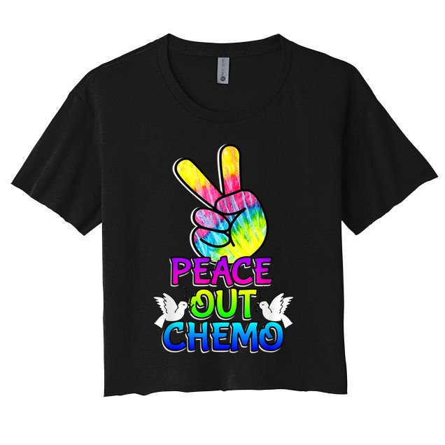 PeaceOut Chemo Last Day Of Chemo End Chemotherapy Cancer Crop Top