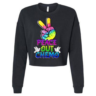 PeaceOut Chemo Last Day Of Chemo End Chemotherapy Cancer Cropped Pullover Crew
