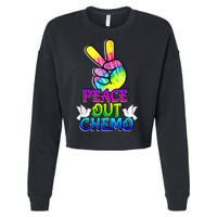 PeaceOut Chemo Last Day Of Chemo End Chemotherapy Cancer Cropped Pullover Crew
