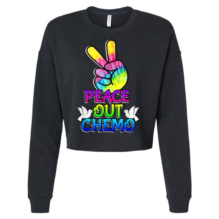 PeaceOut Chemo Last Day Of Chemo End Chemotherapy Cancer Cropped Pullover Crew