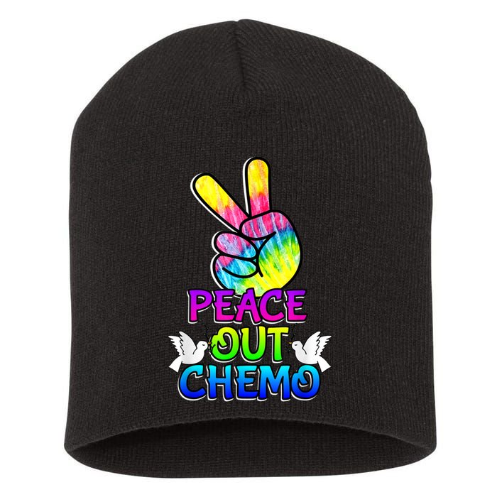 PeaceOut Chemo Last Day Of Chemo End Chemotherapy Cancer Short Acrylic Beanie