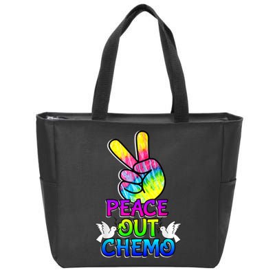 PeaceOut Chemo Last Day Of Chemo End Chemotherapy Cancer Zip Tote Bag