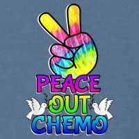 PeaceOut Chemo Last Day Of Chemo End Chemotherapy Cancer Garment-Dyed Sweatshirt