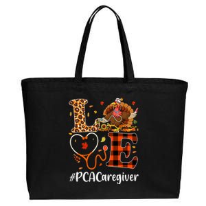 Pca Caregiver Love Thanksgiving Leopard Stethoscope Turkey Gift Cotton Canvas Jumbo Tote