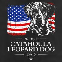 Proud Catahoula Leopard Dog Dad American Flag Patriotic Dog 11oz C Handle Ceramic Mug