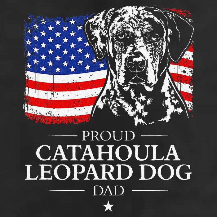 Proud Catahoula Leopard Dog Dad American Flag Patriotic Dog 11oz C Handle Ceramic Mug