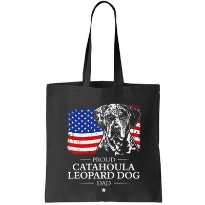 Proud Catahoula Leopard Dog Dad American Flag Patriotic Dog Bag