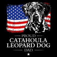 Proud Catahoula Leopard Dog Dad American Flag Patriotic Dog Zip Tote Bag