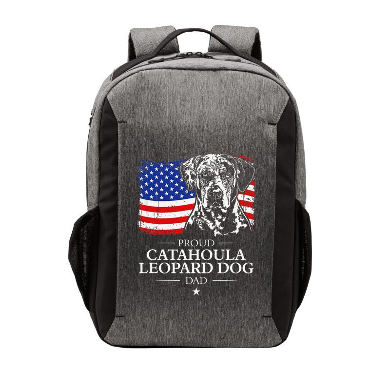 Proud Catahoula Leopard Dog Dad American Flag Patriotic Dog Vector Backpack