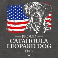 Proud Catahoula Leopard Dog Dad American Flag Patriotic Dog Vector Backpack