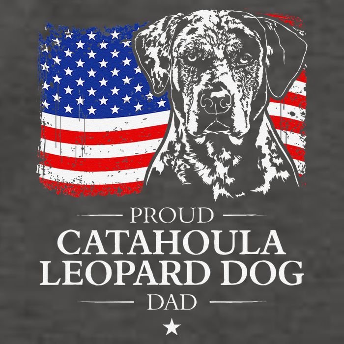 Proud Catahoula Leopard Dog Dad American Flag Patriotic Dog Vector Backpack