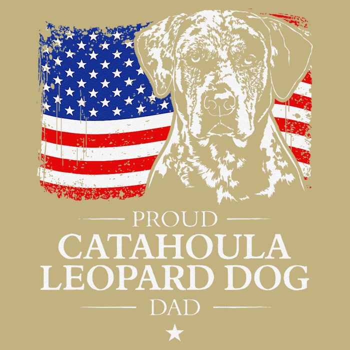 Proud Catahoula Leopard Dog Dad American Flag Patriotic Dog Cooling Performance Crew T-Shirt