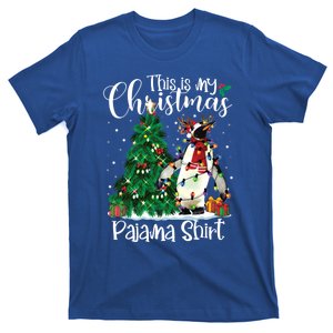 Penguin Christmas Lights Funny Pajama Penguin Lover Xmas Cool Gift T-Shirt