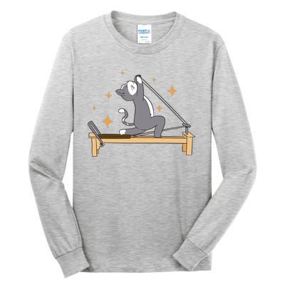 Pilates Cat Lover Funny Tall Long Sleeve T-Shirt