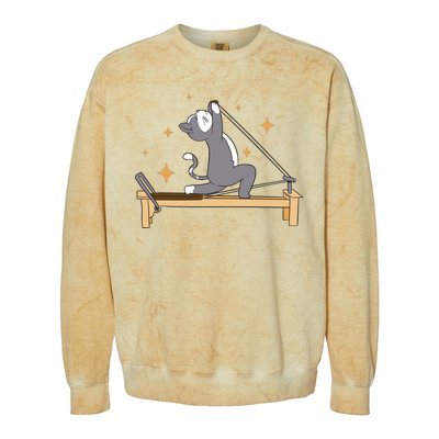 Pilates Cat Lover Funny Colorblast Crewneck Sweatshirt