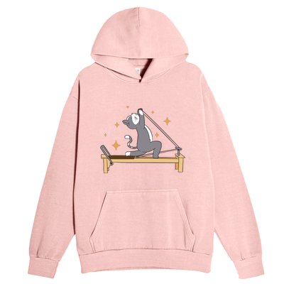 Pilates Cat Lover Funny Urban Pullover Hoodie