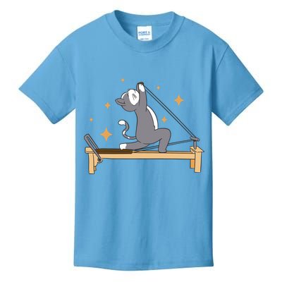 Pilates Cat Lover Funny Kids T-Shirt