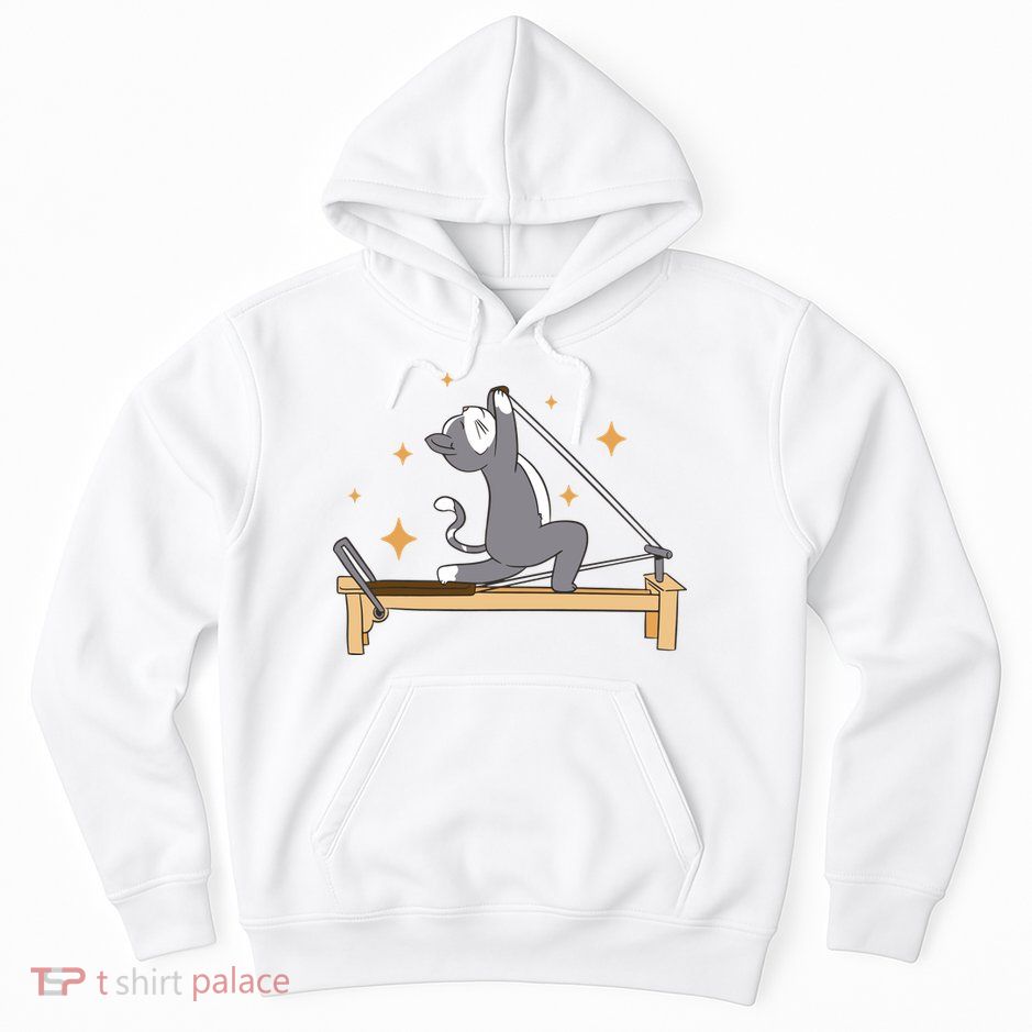Pilates Cat Lover Funny Hoodie
