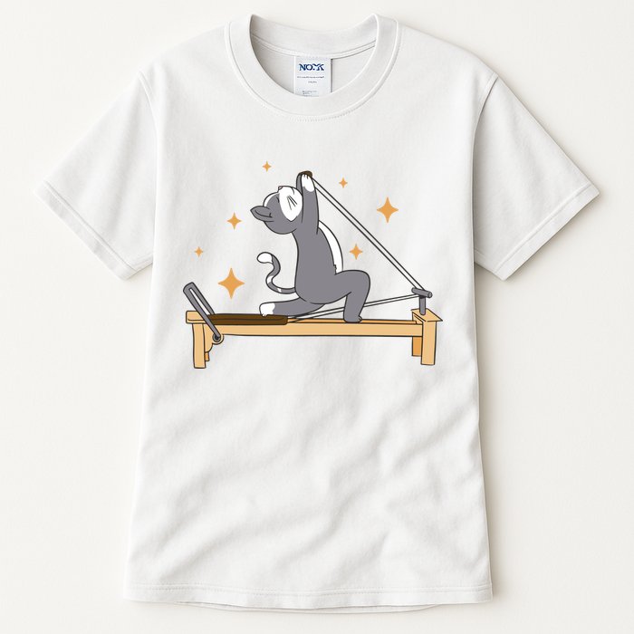 Pilates Cat Lover Funny Tall T-Shirt