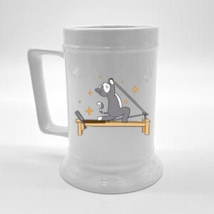 Pilates Cat Lover Funny Beer Stein