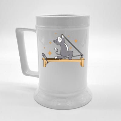 Pilates Cat Lover Funny Beer Stein