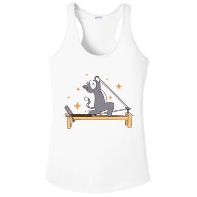 Pilates Cat Lover Funny Ladies PosiCharge Competitor Racerback Tank