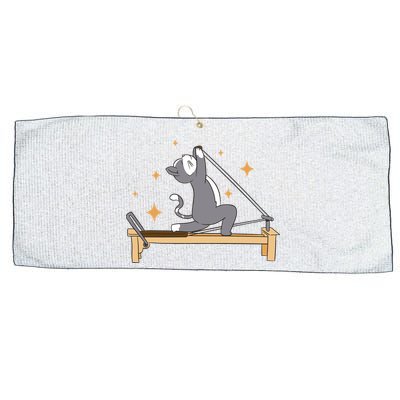 Pilates Cat Lover Funny Large Microfiber Waffle Golf Towel