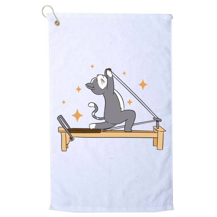 Pilates Cat Lover Funny Golf Towel