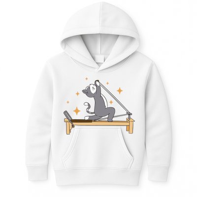 Pilates Cat Lover Funny Kids Hoodie