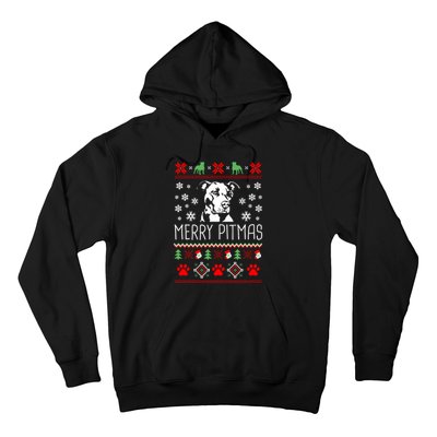 Pitbull Christmas Lovers Merry Pitmas Ugly Christmas Sweatshirt Hoodie