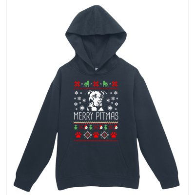 Pitbull Christmas Lovers Merry Pitmas Ugly Christmas Sweatshirt Urban Pullover Hoodie