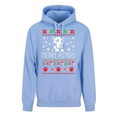 Pitbull Christmas Lovers Merry Pitmas Ugly Christmas Sweatshirt Unisex Surf Hoodie